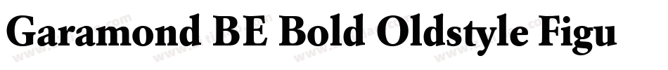 Garamond BE Bold Oldstyle Figures字体转换